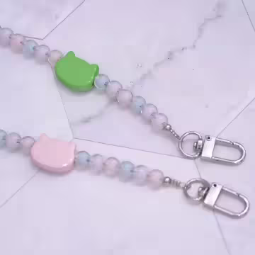 貓咪糖果色×手機斜背雙勾掛繩