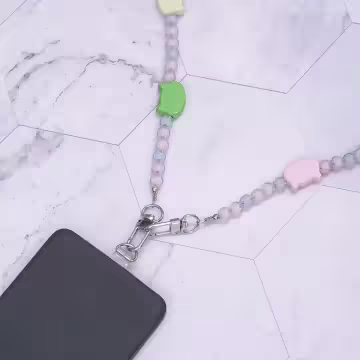 貓咪糖果色×手機斜背雙勾掛繩