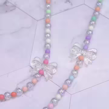 彩色蝴蝶結×手機斜背雙勾掛繩