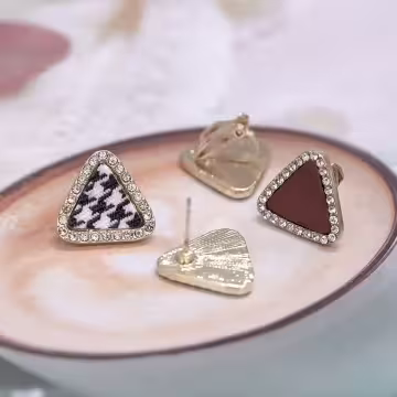 千鳥咖啡三角型×不對稱三角耳夾