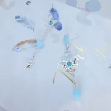 愛心蝴蝶串珠&times;不對稱吊墜耳環&times;共兩色