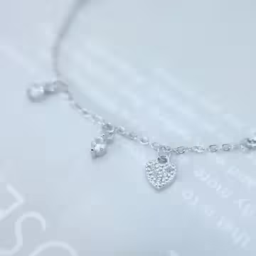 925銀飾&times;愛心鋯石流蘇&times;手鍊