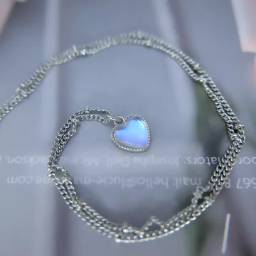 925銀飾×月光麻邊愛心×鎖骨項鍊 .avif