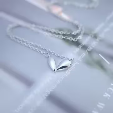 925銀飾&times;相思豆愛心&times;鎖骨項鍊