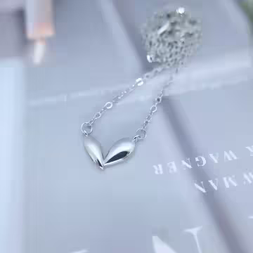 925銀飾&times;相思豆愛心&times;鎖骨項鍊