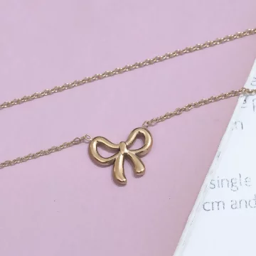 316鋼飾×蝴蝶結×鎖骨項鍊×金色.avif