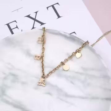 316鋼飾×小熊BABY×手鍊×金色