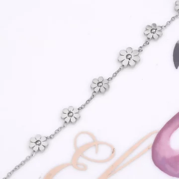 316鋼飾×小雛菊×手鍊×銀色.avif