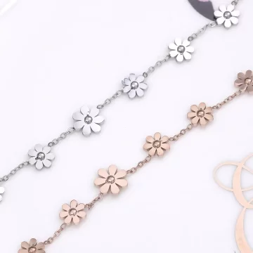 316鋼飾×小雛菊×手鍊×銀色.avif