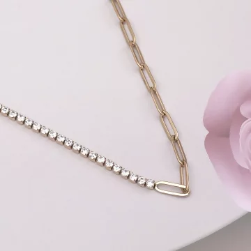 316鋼飾×晶鑽鍊條×手鍊×金色 .avif