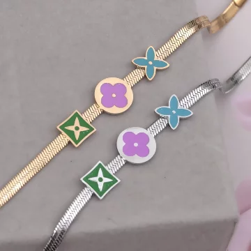 316鋼飾×心鎖印花 ×手鍊×銀色.avif