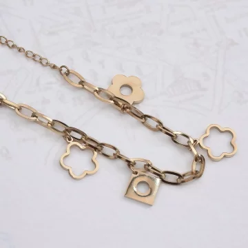 316鋼飾×小花朵 ×手鍊×金色.avif