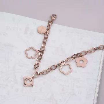 316鋼飾×小花朵 ×手鍊×玫瑰金.avif