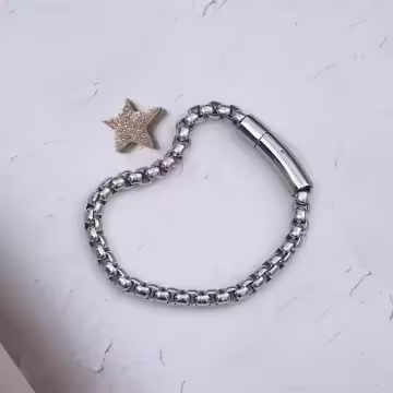 316鋼飾×嘻哈卡扣粗鍊 ×中性手鍊