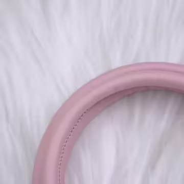 單色簡約皮革×手機斜背雙勾掛繩×粉紅