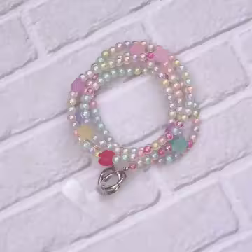 小熊軟糖圓珠×手機斜背雙勾掛繩×繽彩