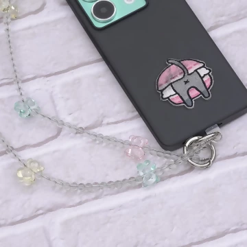 小熊軟糖圓珠×手機斜背雙勾掛繩×透明.avif