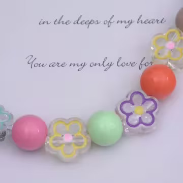 彩虹花朵×手機腕帶掛繩