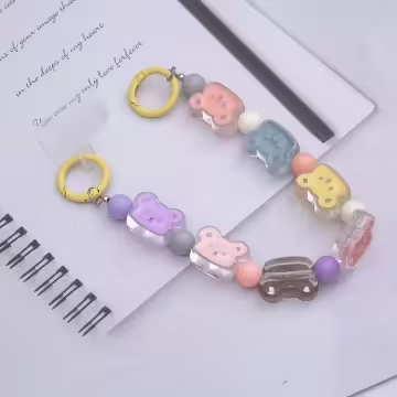 可愛熊熊×手機腕帶掛繩