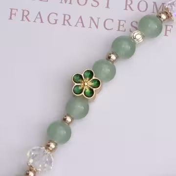 碧綠蝴蝶小花朵×手機腕帶掛繩