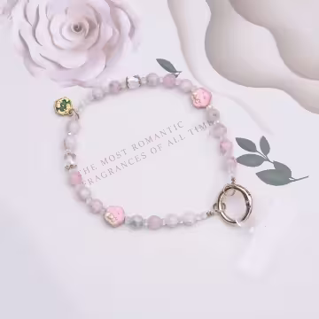 粉紅錦鯉小兔兔×手機腕帶掛繩