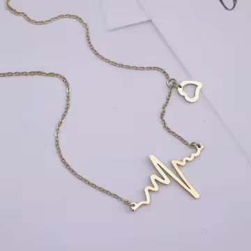 316鋼飾×心跳×鎖骨項鍊×金色