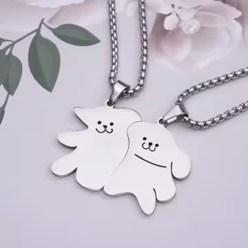 316鋼飾×跟你黏踢踢×姐妹閨蜜情侶項鍊組