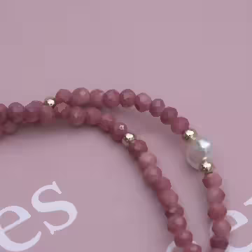 朱砂紅雙層琉璃×固定式串珠手鍊