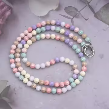 炫彩南瓜串珠×手機斜背雙勾掛繩