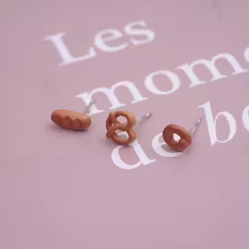 焦糖麵包×單邊六套件耳環組