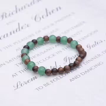 琉璃木珠×固定式串珠手鍊