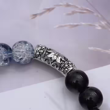 十字琉璃光與夜×固定式串珠手鍊