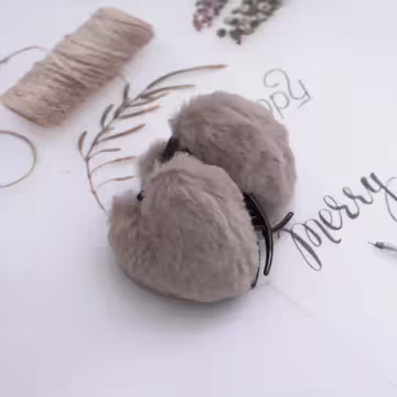 雙面愛心絨毛&times;抓夾&times;共二色