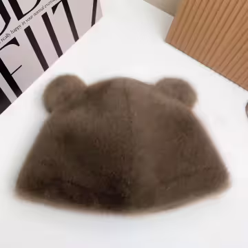 毛絨小熊×毛帽×深咖