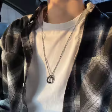 黑銀三環×長項鍊