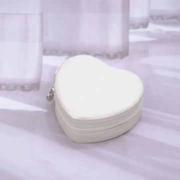 愛心雙層皮革×拉鍊飾品盒×白色.avif