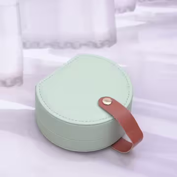 半月形皮革×小手提飾品盒×咖綠