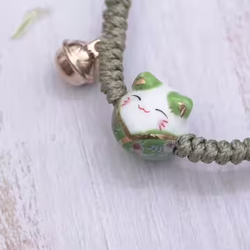 事業御守貓×拉繩手鍊×綠