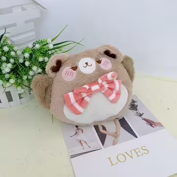 懵懵熊娃娃布偶×珍珠提把×手提袋