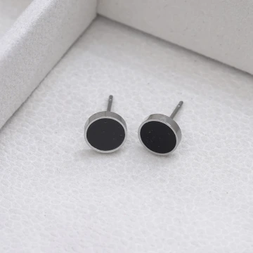 316鋼飾×酷黑圓形×耳釘×銀色.avif