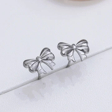 316鋼飾×甜美蝴蝶結×耳釘×共二色.avif