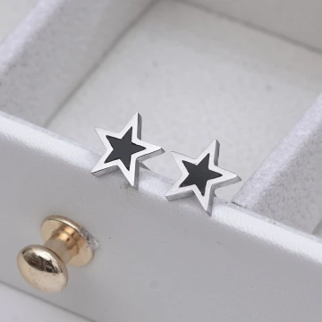 316鋼飾×酷黑五角星×耳釘×共二色.avif
