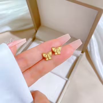 316鋼飾×蝴蝶飛×耳釘×共二色