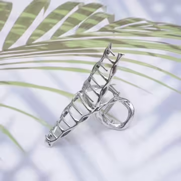 鏡面水光波×鯊魚夾×銀色