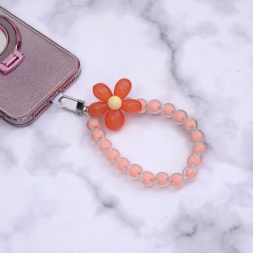 果凍小花朵×手機手提吊飾掛繩×橘色.avif