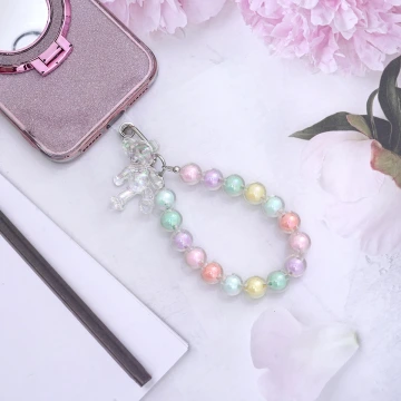 彩色小熊串珠×手機手提吊飾掛繩.avif
