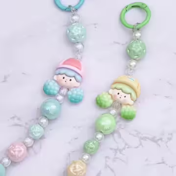 啦啦隊女孩的點心時間&times;手機腕帶掛繩&times;綠色