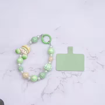 啦啦隊女孩的點心時間&times;手機腕帶掛繩&times;綠色