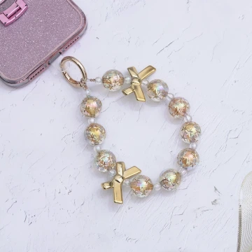 輕奢水晶球蝴蝶結×手機腕帶掛繩×銀色.avif