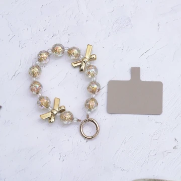輕奢水晶球蝴蝶結×手機腕帶掛繩×銀色.avif